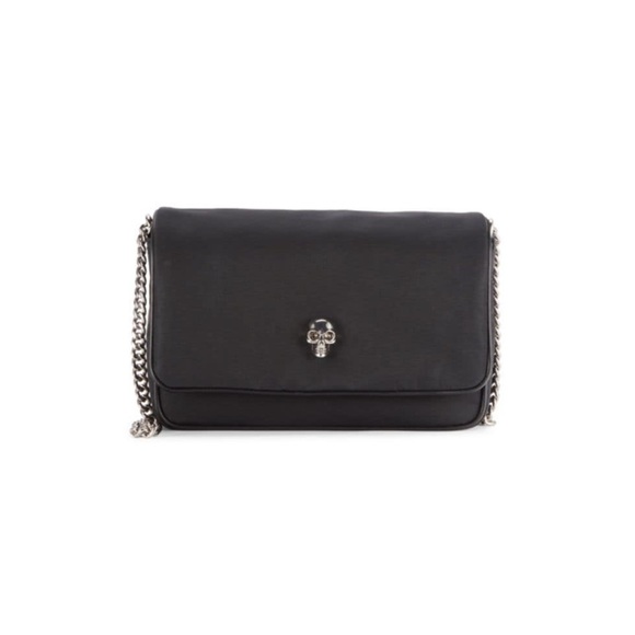 Alexander McQueen Handbags - Alexander McQueen Black Crossbody Bag with Silver Chain